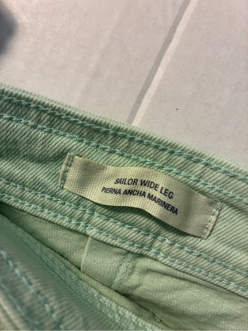 NWT Universal Thread Sailor Wide-Leg High-Rise Jeans Mint Green Women’s size 10 - Picture 5 of 7